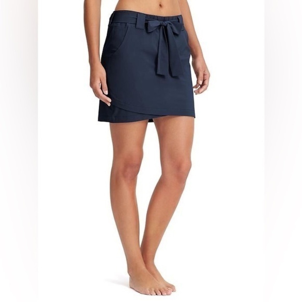 Athleta Destination Skort Navy Skirt Shorts Belted Women’s Size XXS EXTRA SMALL